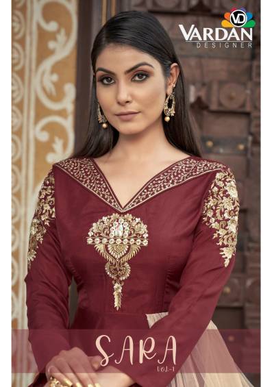 SARA VOL-1 BY VARDAN DESIGNER EMBROIDERY SALWAR KAMEEZ WHOLESALER IN INDIA